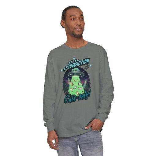 Abduction cats only! Unisex Garment-dyed Long Sleeve T-Shirt - Image 35