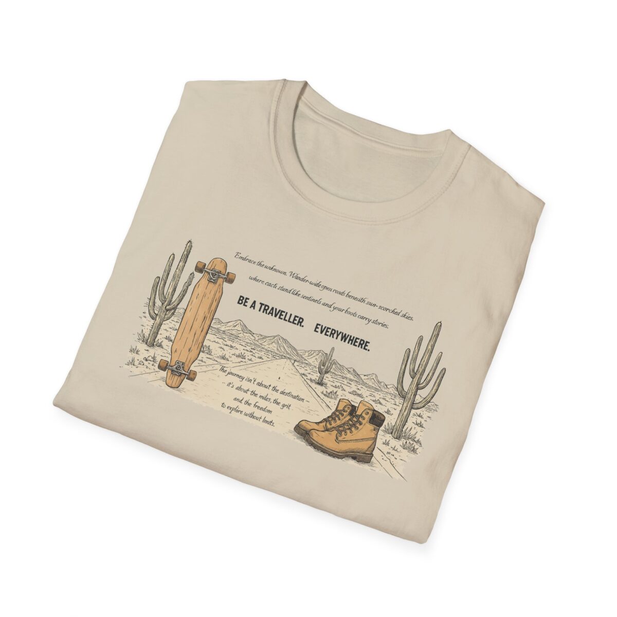 Be a traveller everywhere Unisex Softstyle T-Shirt - Image 8