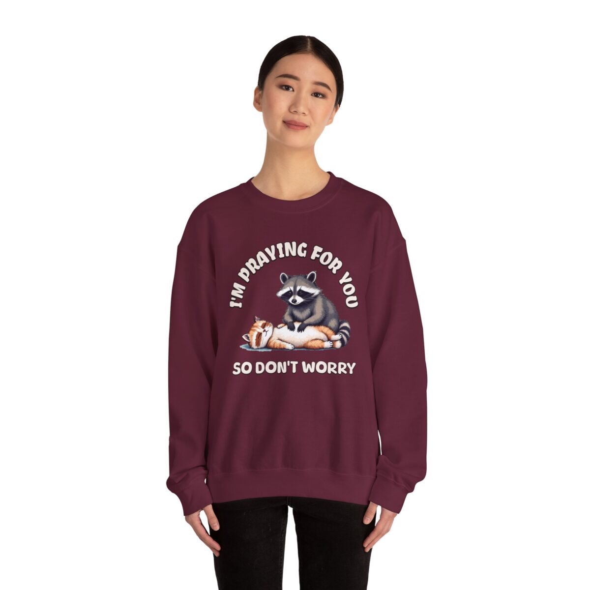 I'm praying for yo Unisex Heavy Blend™ Crewneck Sweatshirt - Image 16