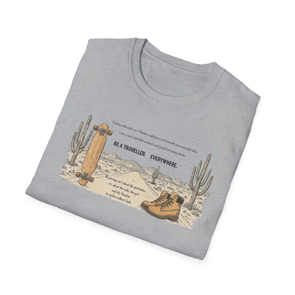 Be a traveller everywhere Unisex Softstyle T-Shirt - Image 16