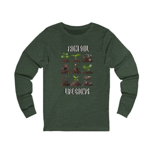 Life grows from soil Unisex Jersey Long Sleeve Tee - Image 3