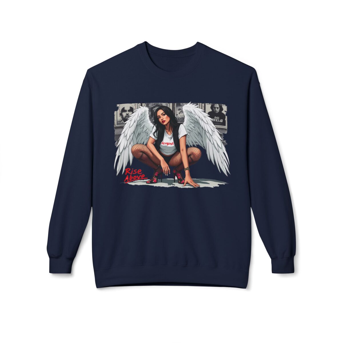 Rise above Unisex Midweight Softstyle Fleece Crewneck Sweatshirt - Image 5