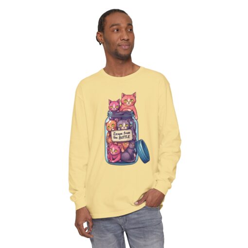 Escape from the bottle Unisex Garment-dyed Long Sleeve T-Shirt - Image 27