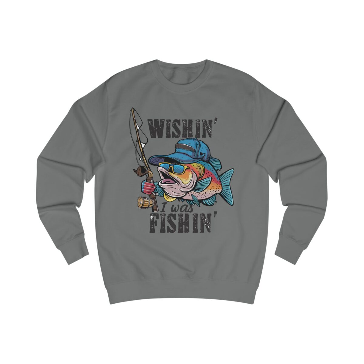 Wishin' I was Fishin' Unisex Sweatshirt - Image 9