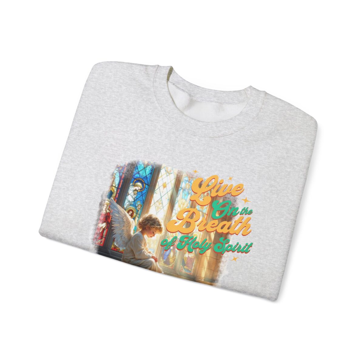 Live on the breath of the Holy Spirit Unisex Heavy Blend™ Crewneck Sweatshirt - Image 7