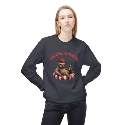 Chill vibes no deadline Unisex Midweight Softstyle Fleece Crewneck Sweatshirt - Image 23