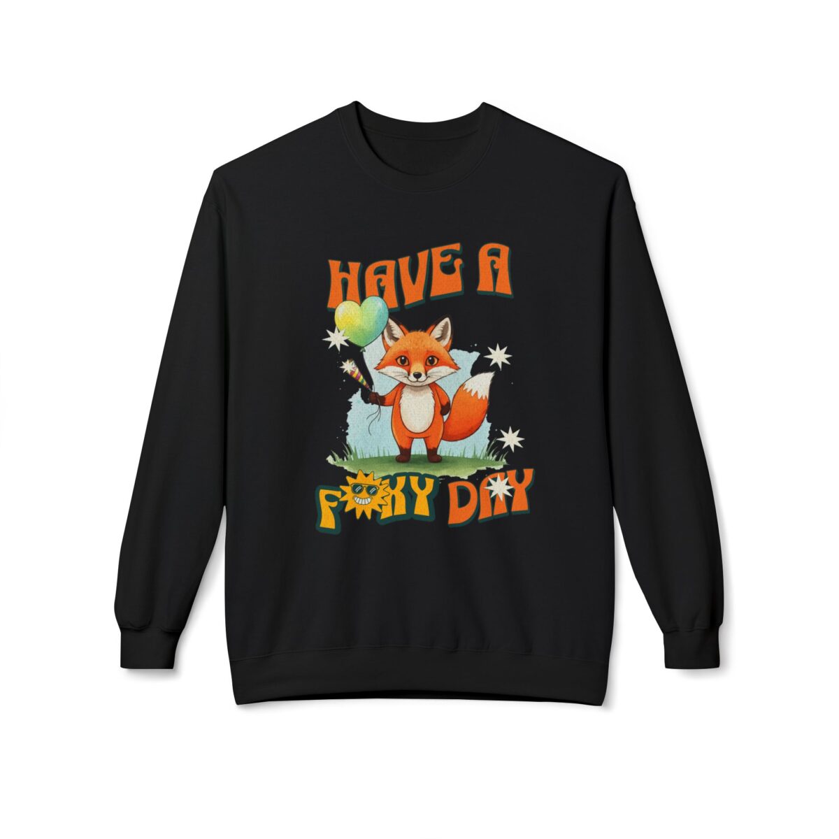 Have a foxy day! Unisex Midweight Softstyle Fleece Crewneck Sweatshirt