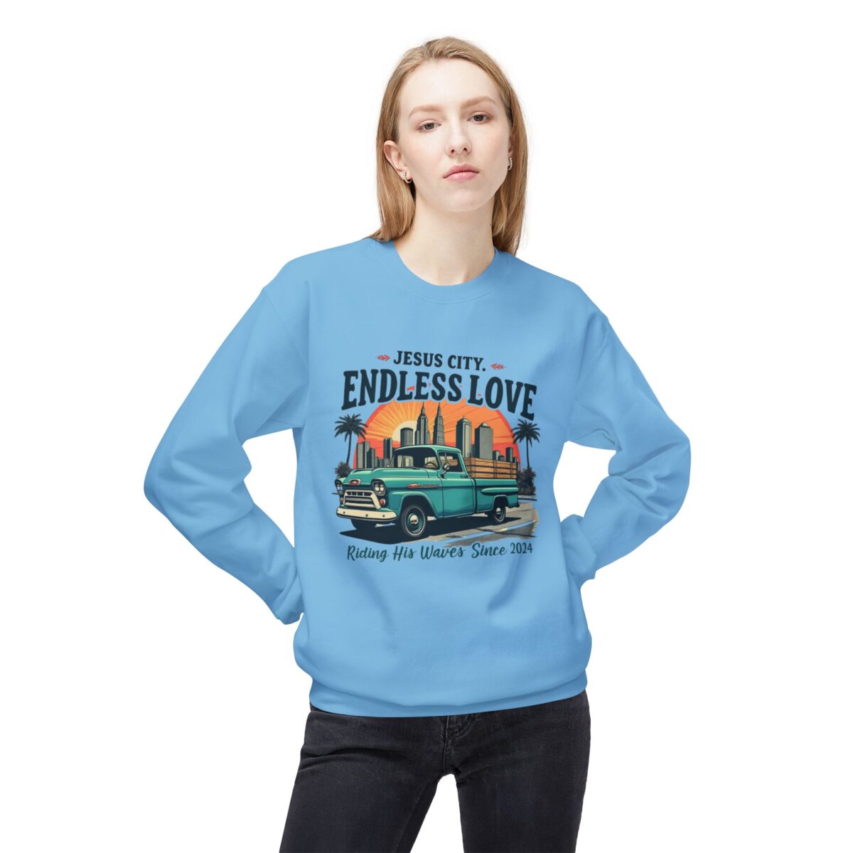 Endless love Unisex Midweight Softstyle Fleece Crewneck Sweatshirt - Image 19