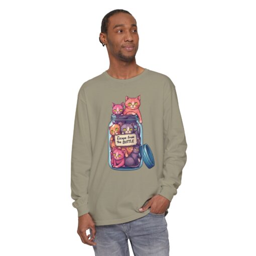 Escape from the bottle Unisex Garment-dyed Long Sleeve T-Shirt - Image 31