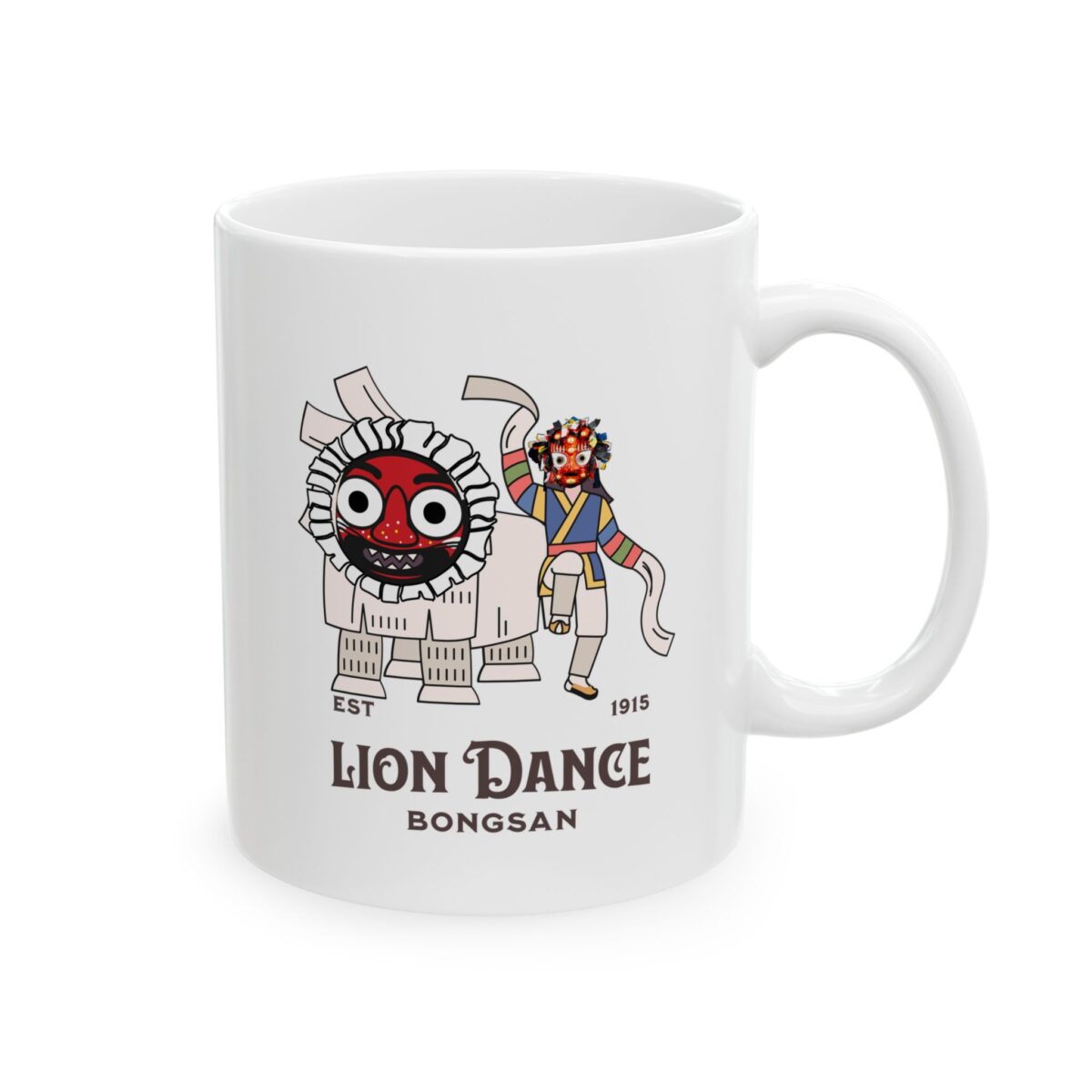Lion dance Ceramic Mug, (11oz, 15oz) - Image 4