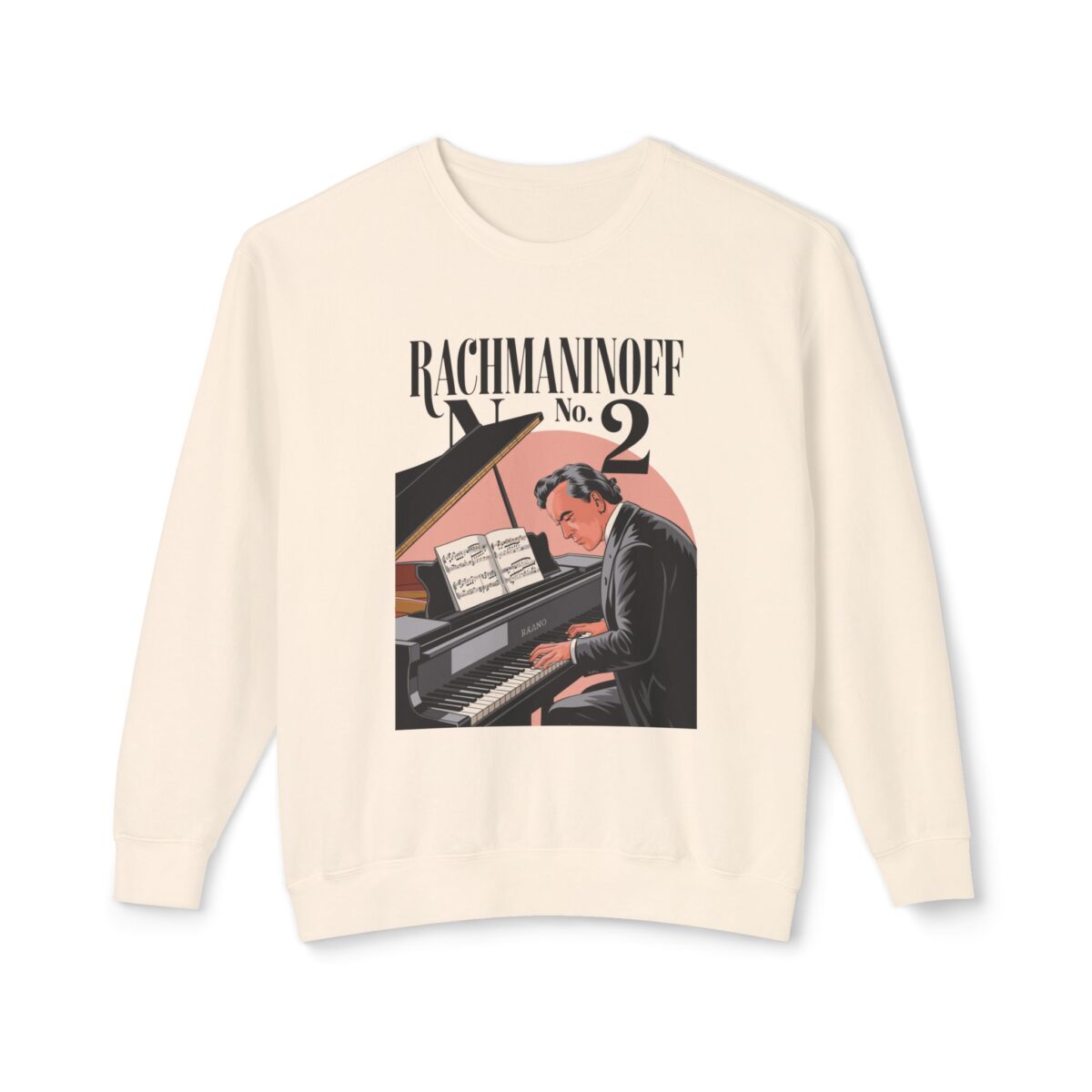 Rachmaninoff No. 2 Unisex Lightweight Crewneck Sweatshirt - Image 9