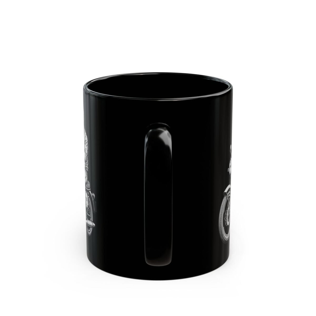 Motorcycle Rider with Coffee Black Mug (11oz, 15oz) - Image 4