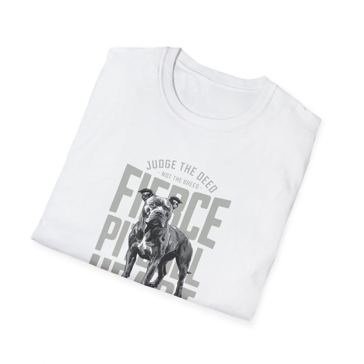 Fierce pitbull heart Unisex Softstyle T-Shirt - Image 8
