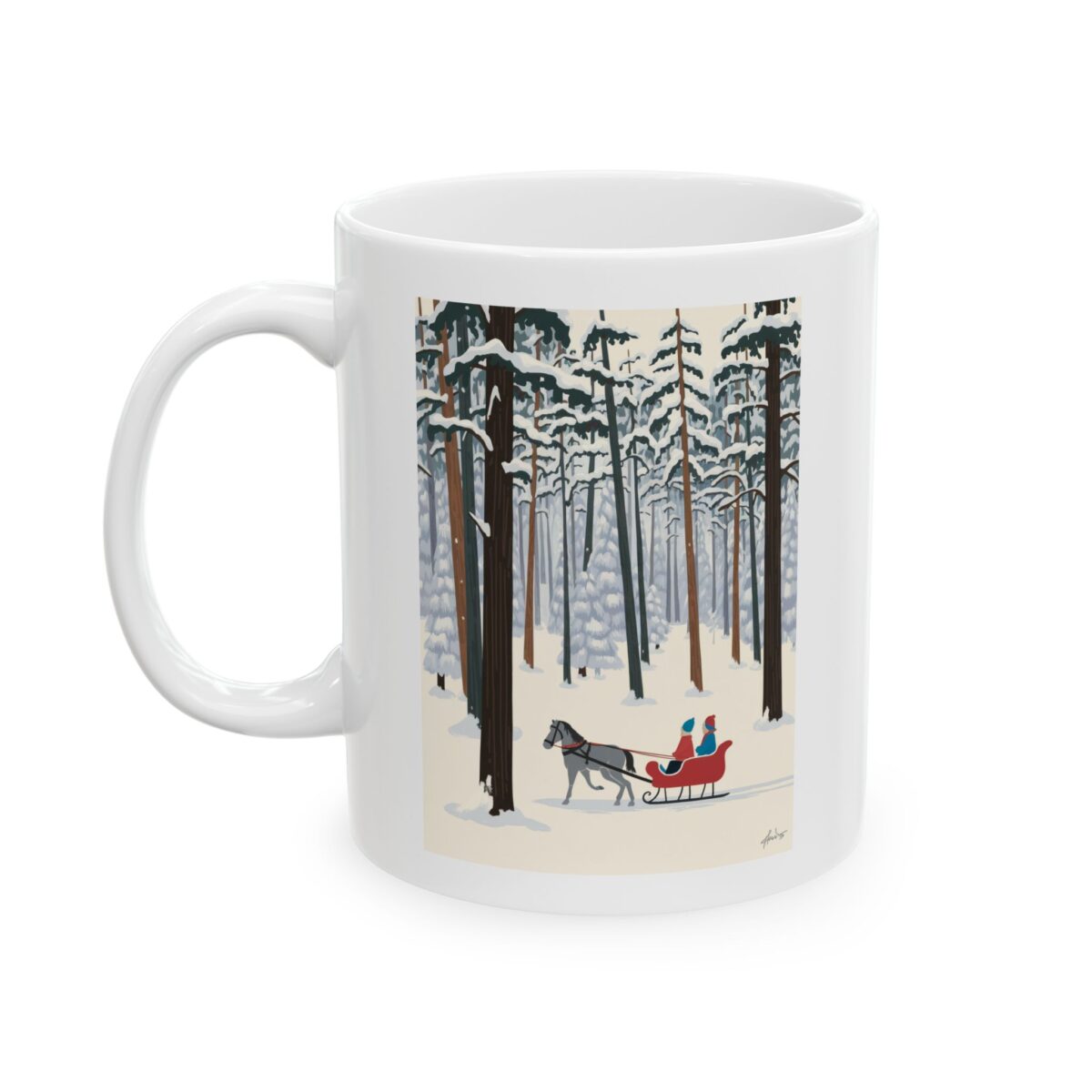 White and frosty Ceramic Mug, (11oz, 15oz)