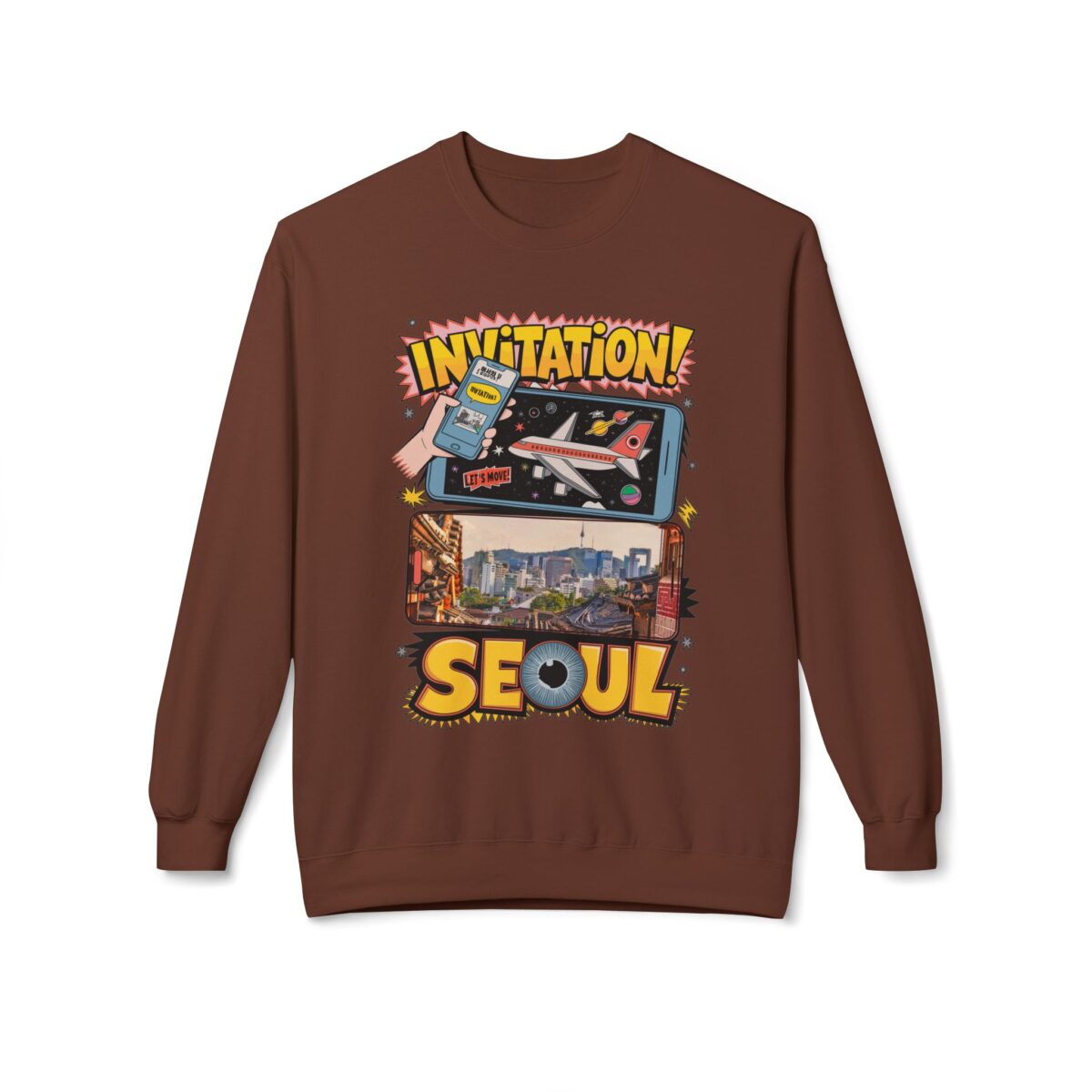 Invitation Seoul Unisex Midweight Softstyle Fleece Crewneck Sweatshirt - Image 5
