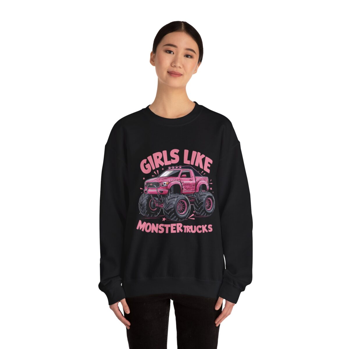 Girls like monster trucks Unisex Heavy Blend™ Crewneck Sweatshirt - Image 12