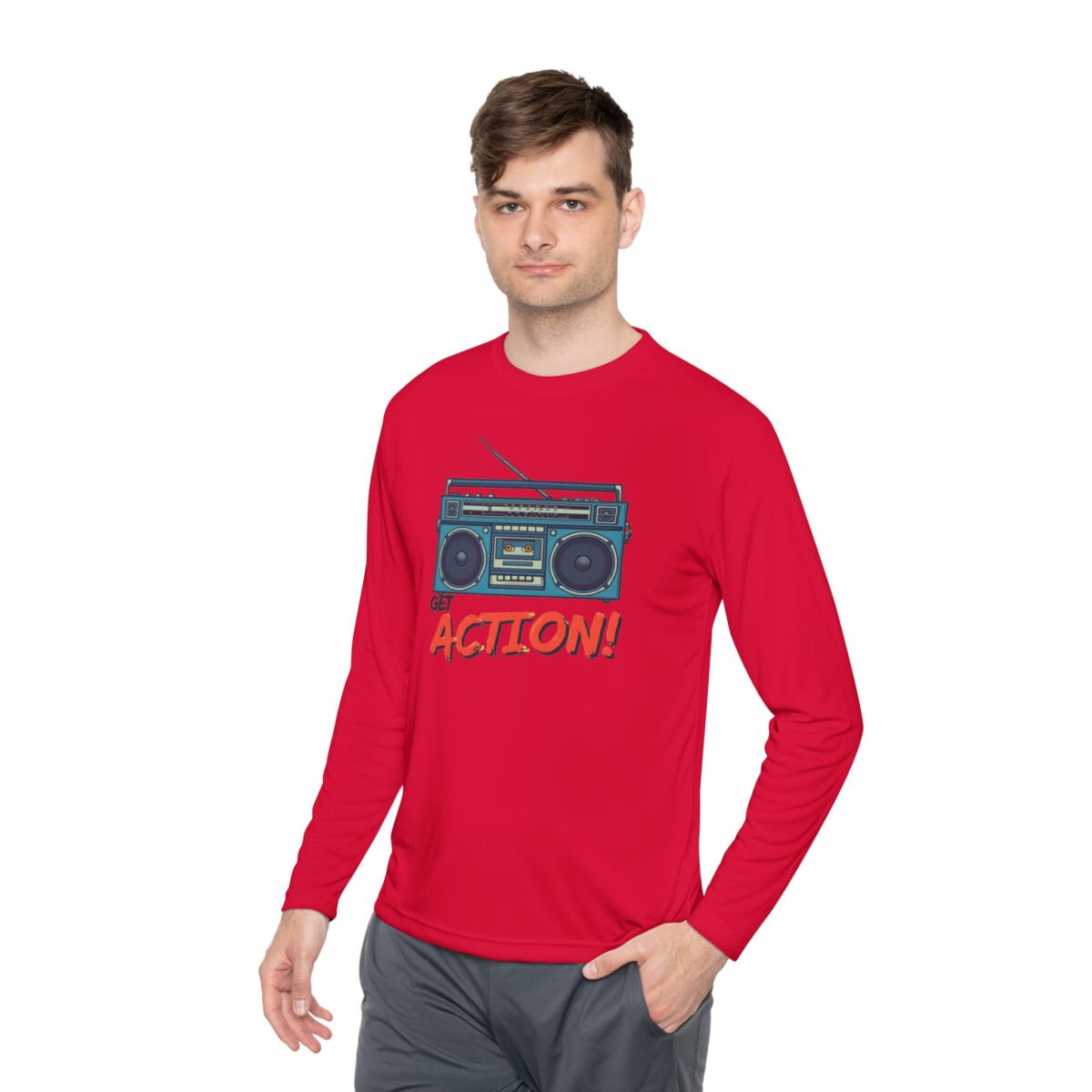Get action Unisex Lightweight Long Sleeve Tee - Image 3