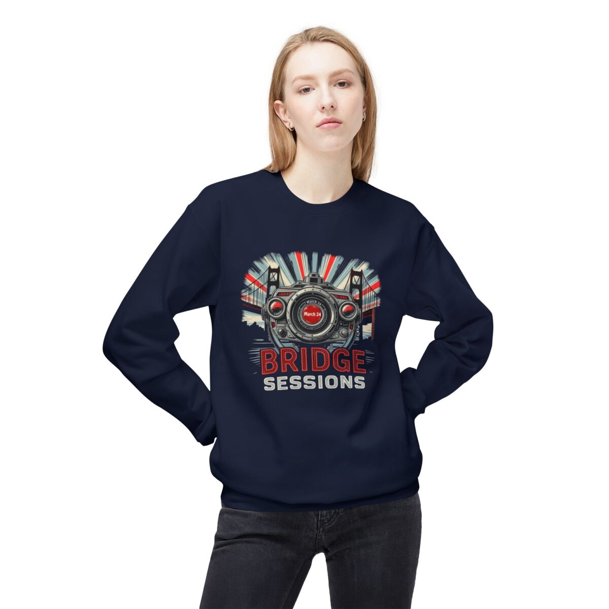 Bridge Sessions Unisex Midweight Softstyle Fleece Crewneck Sweatshirt - Image 3