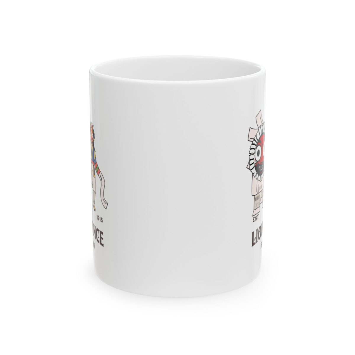Lion dance Ceramic Mug, (11oz, 15oz) - Image 2