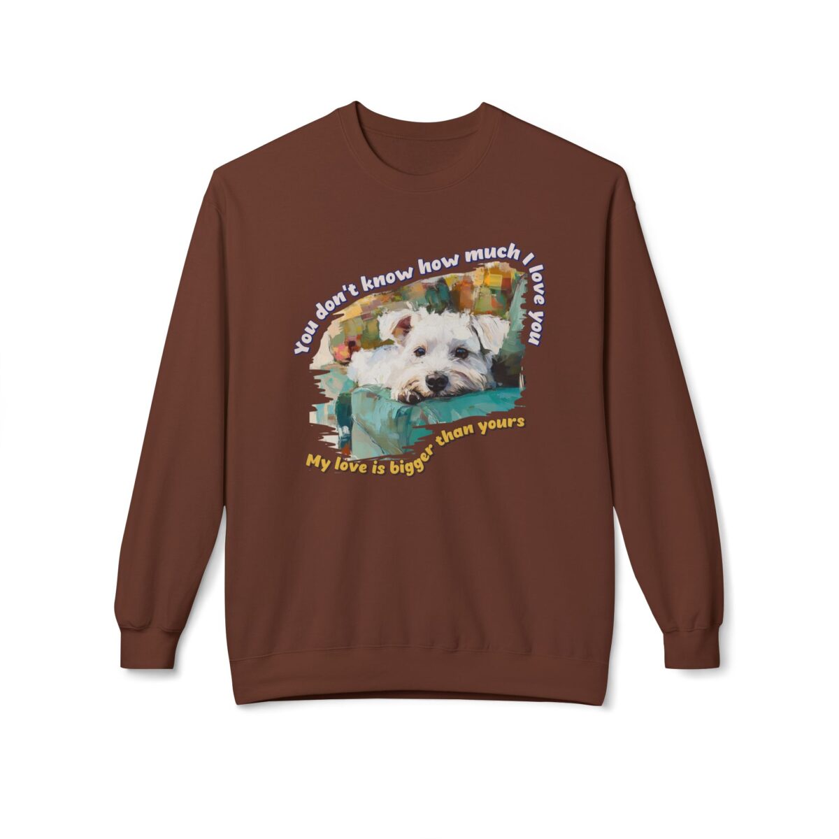 My love is bigger than yours Unisex Midweight Softstyle Fleece Crewneck Sweatshirt - Image 9