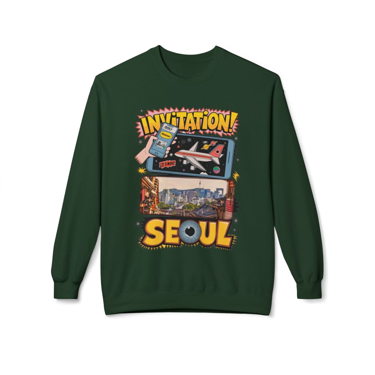 Invitation Seoul Unisex Midweight Softstyle Fleece Crewneck Sweatshirt - Image 21