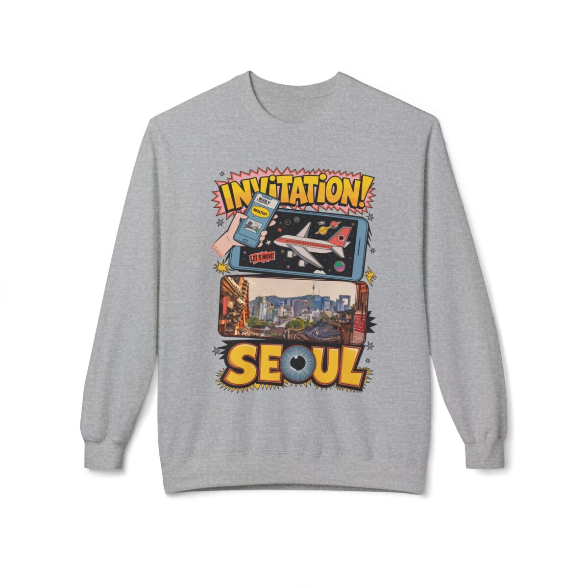 Invitation Seoul Unisex Midweight Softstyle Fleece Crewneck Sweatshirt - Image 17