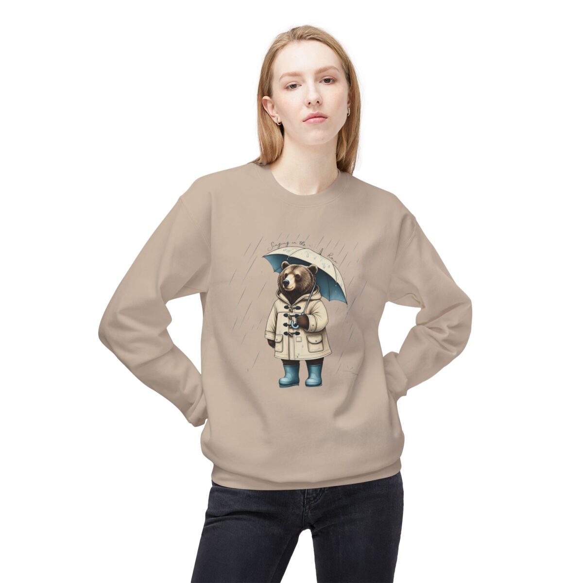 Singing in the rain Unisex Midweight Softstyle Fleece Crewneck Sweatshirt - Image 11