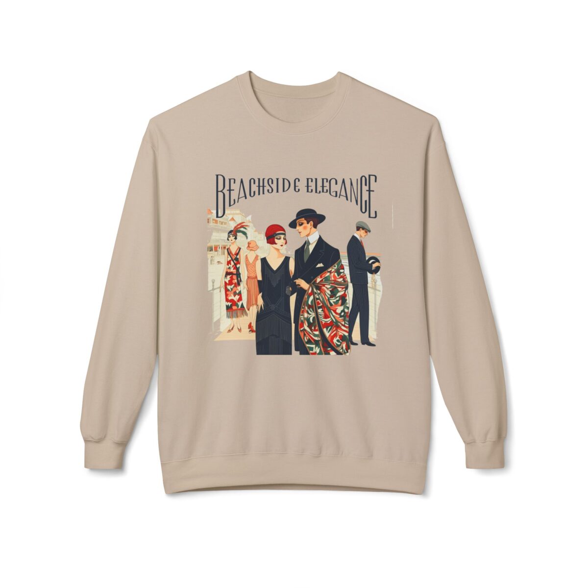 Beachside elegance Unisex Midweight Softstyle Fleece Crewneck Sweatshirt - Image 13
