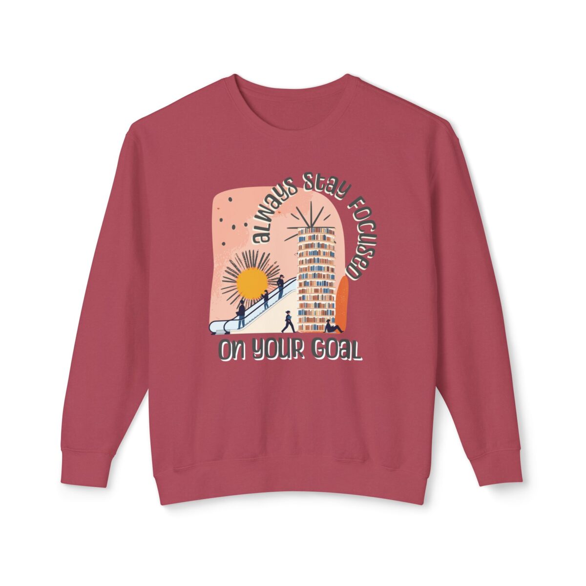 Always focused on your goal Unisex Lightweight Crewneck Sweatshirt - Image 21