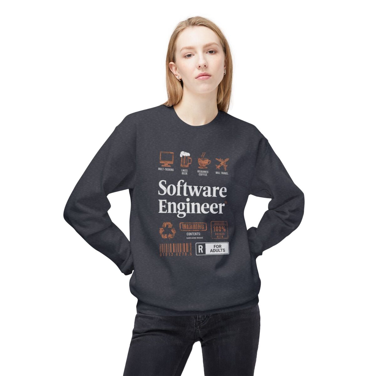 Software Engineer Unisex Midweight Softstyle Fleece Crewneck Sweatshirt - Image 23