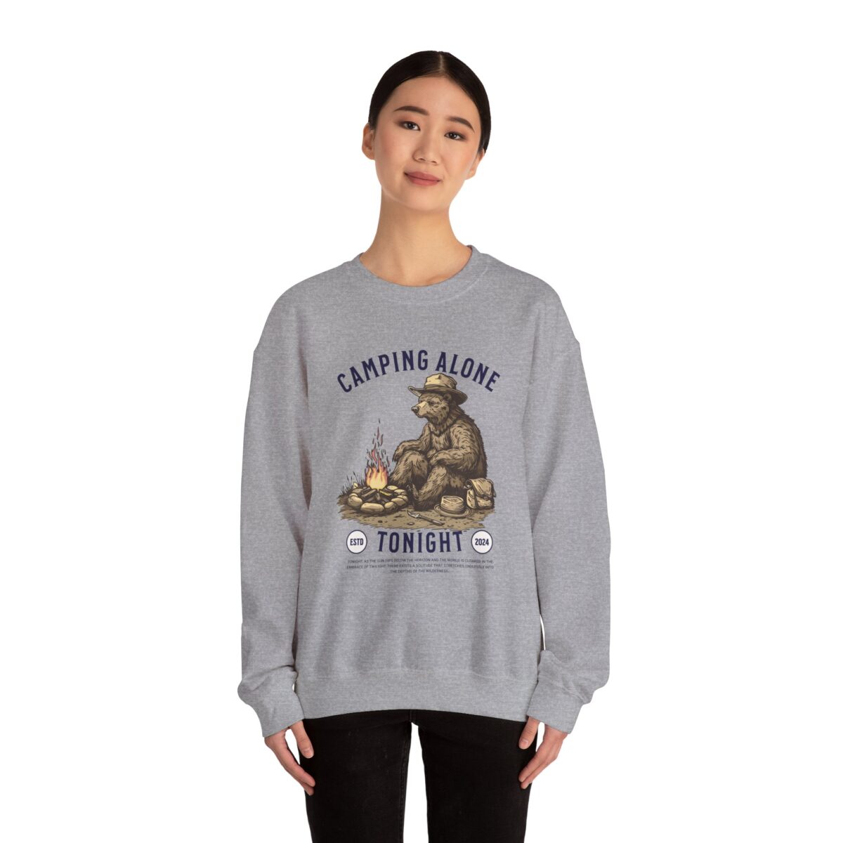 Camping alone Unisex Heavy Blend™ Crewneck Sweatshirt - Image 12