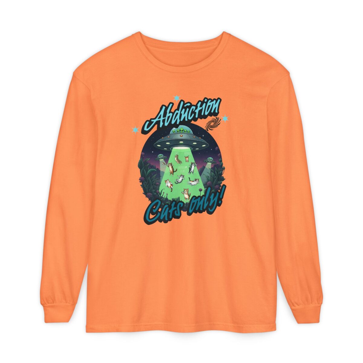 Abduction cats only! Unisex Garment-dyed Long Sleeve T-Shirt - Image 5