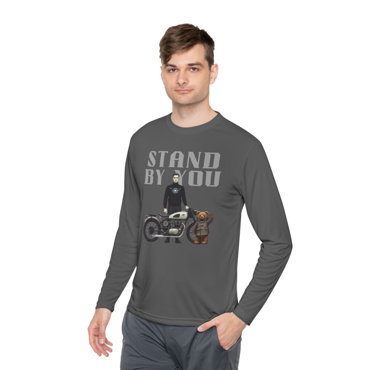 Stand by you Unisex Lightweight Long Sleeve Tee - Image 3