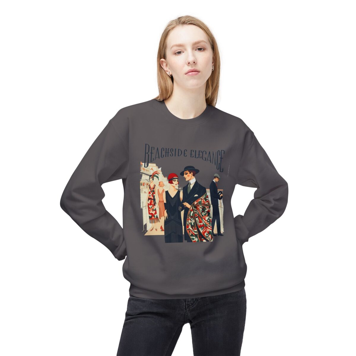 Beachside elegance Unisex Midweight Softstyle Fleece Crewneck Sweatshirt - Image 19