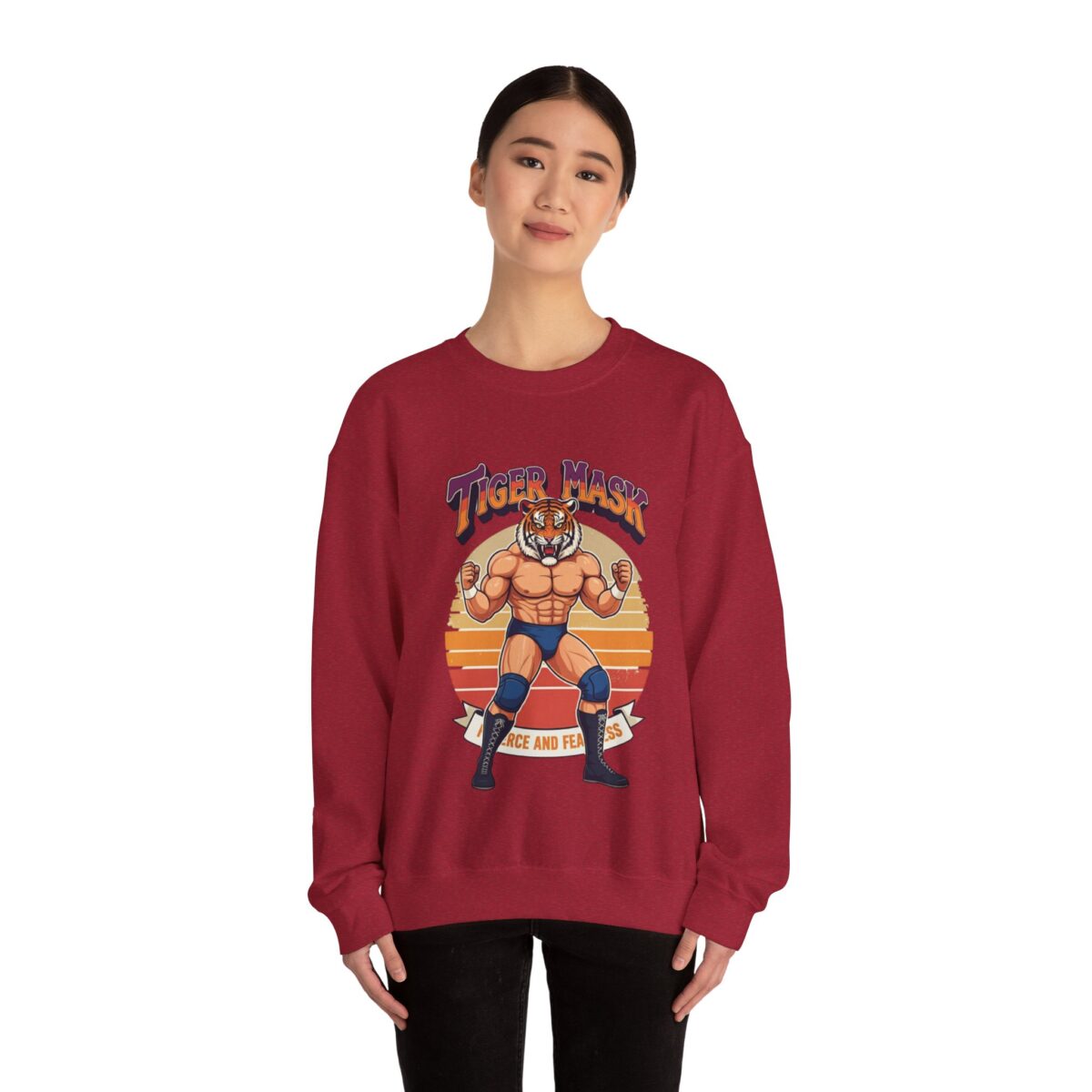 Tiger Mask Unisex Heavy Blend™ Crewneck Sweatshirt - Image 4