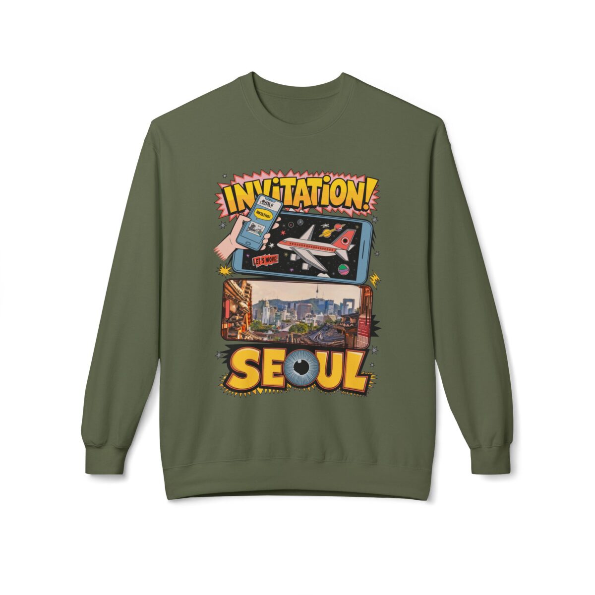 Invitation Seoul Unisex Midweight Softstyle Fleece Crewneck Sweatshirt