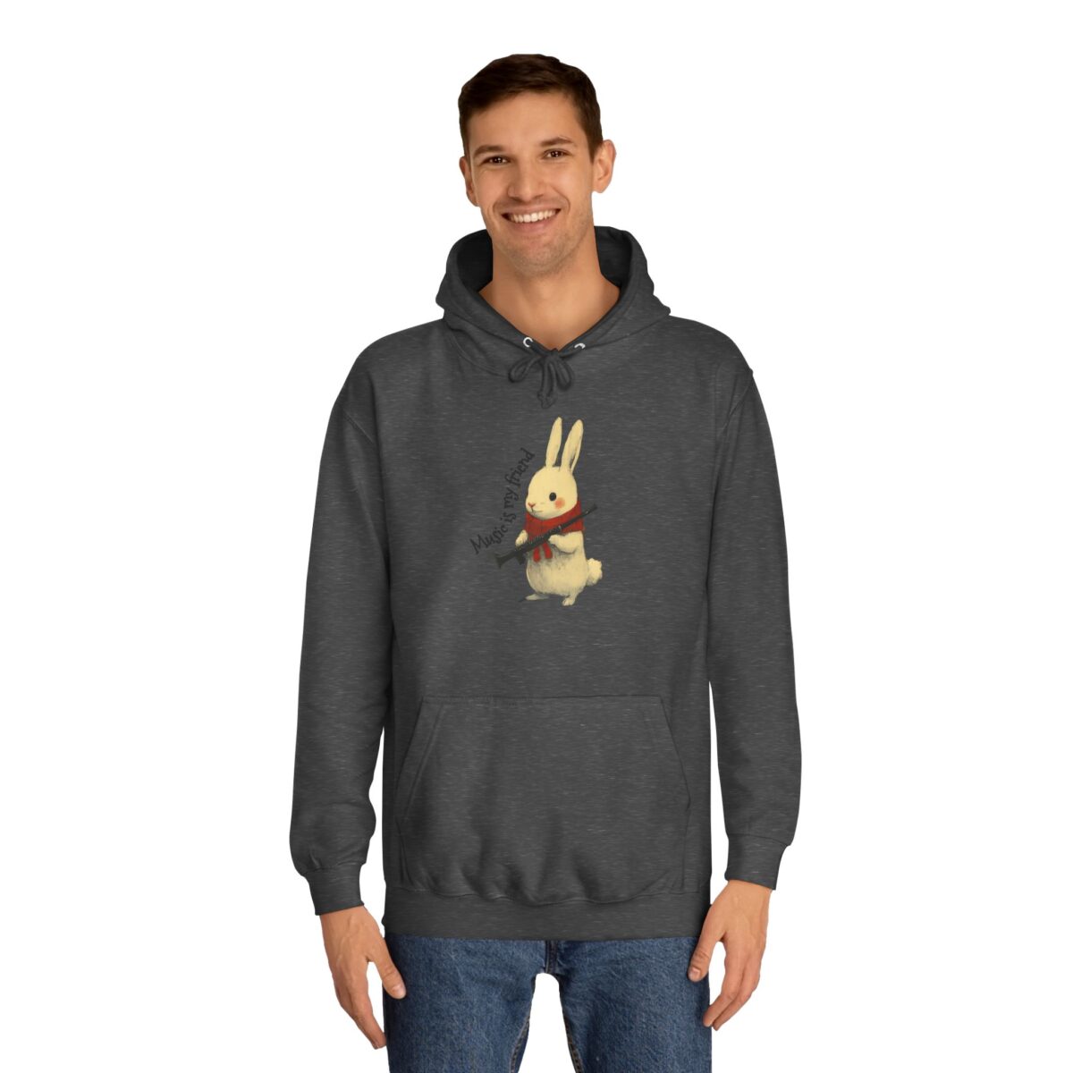 Music is my friend Unisex College Hoodie - Image 11