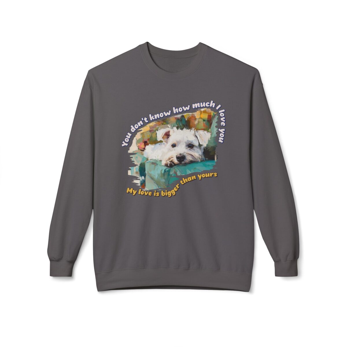 My love is bigger than yours Unisex Midweight Softstyle Fleece Crewneck Sweatshirt - Image 37