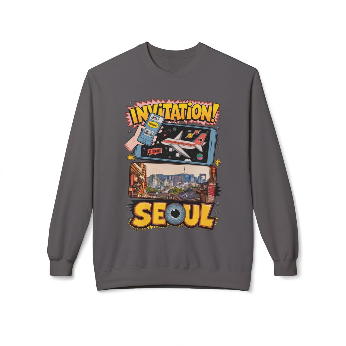 Invitation Seoul Unisex Midweight Softstyle Fleece Crewneck Sweatshirt - Image 33