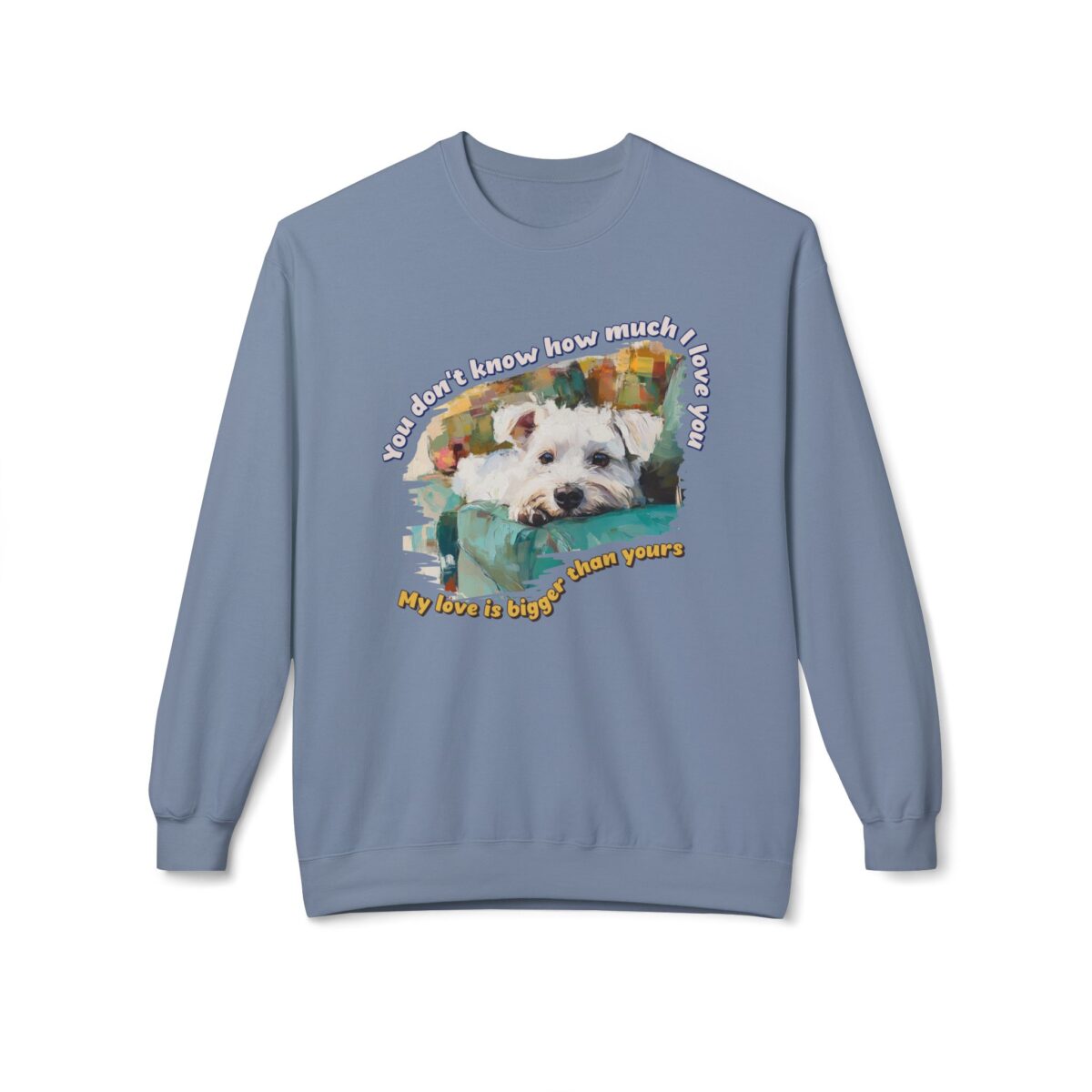 My love is bigger than yours Unisex Midweight Softstyle Fleece Crewneck Sweatshirt - Image 33