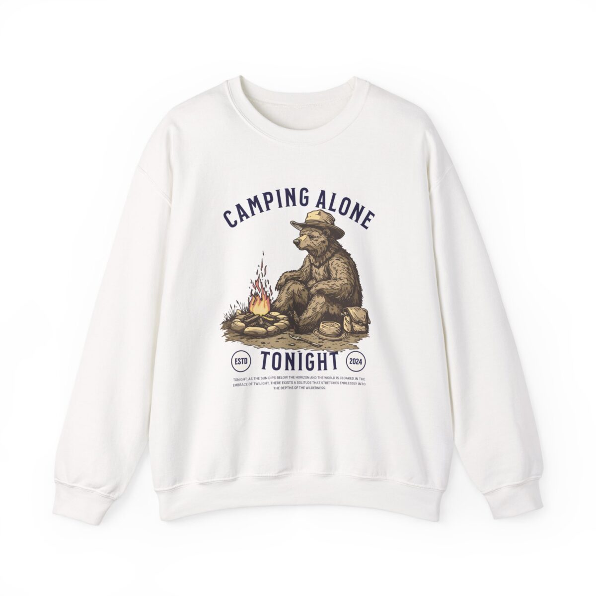 Camping alone Unisex Heavy Blend™ Crewneck Sweatshirt - Image 5