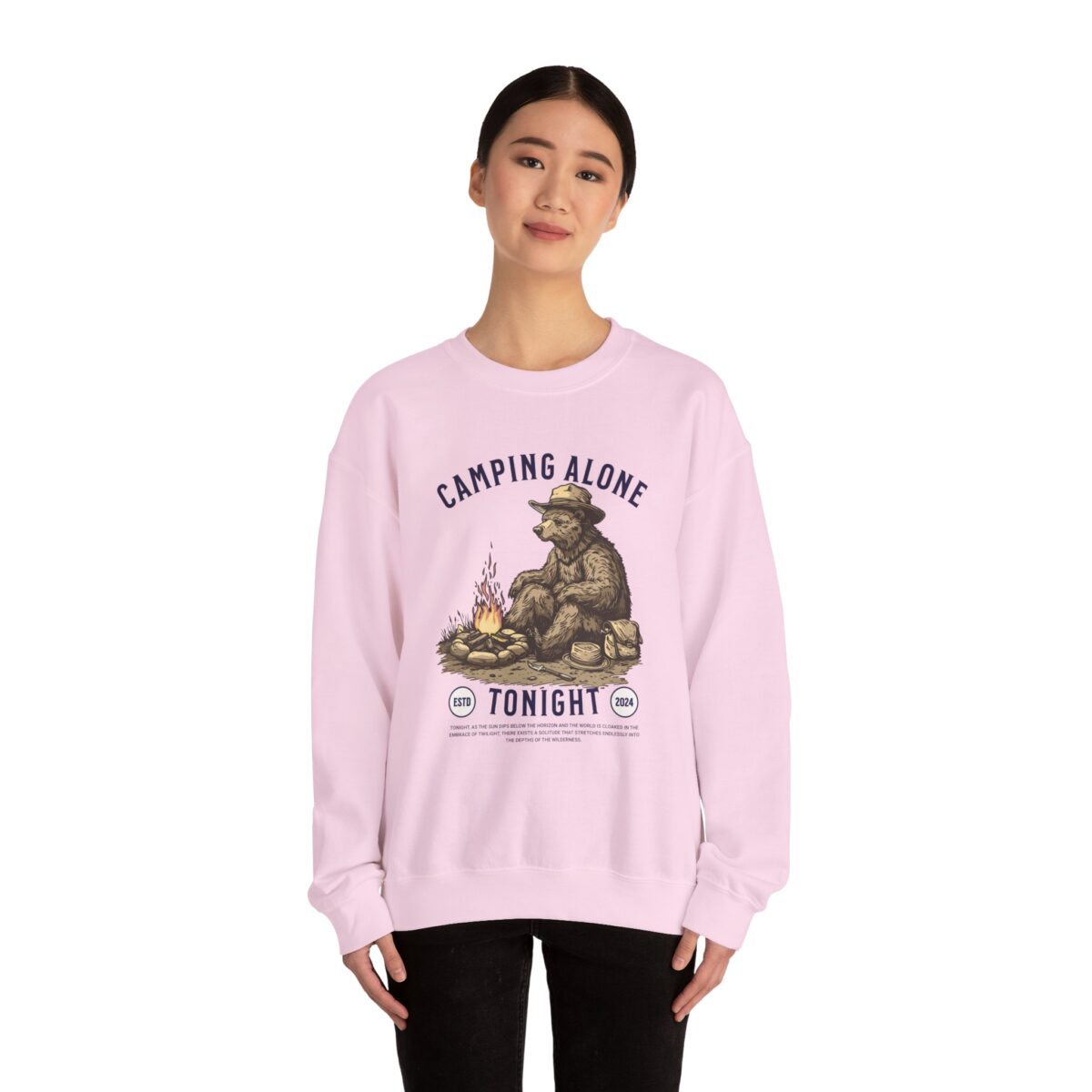 Camping alone Unisex Heavy Blend™ Crewneck Sweatshirt - Image 20
