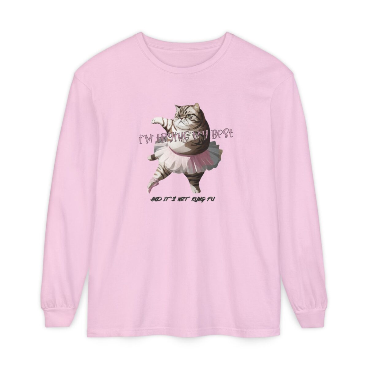 It's not kung fu Unisex Garment-dyed Long Sleeve T-Shirt - Image 29