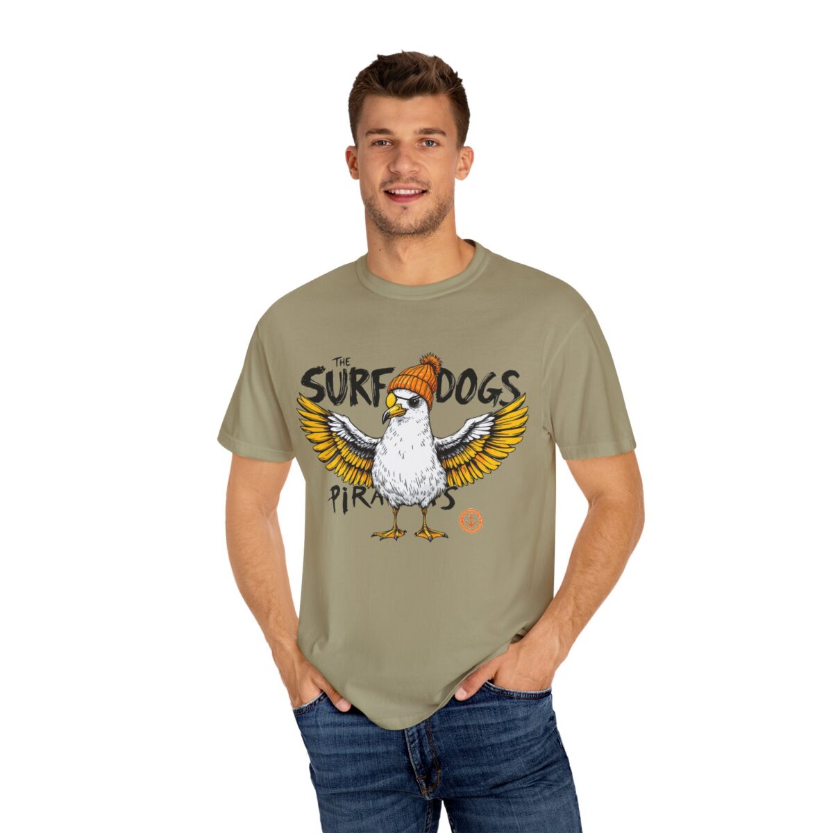 Surf Dogs Graphic T-Shirt for Animal Lovers - Unisex Garment-Dyed Tee - Image 16