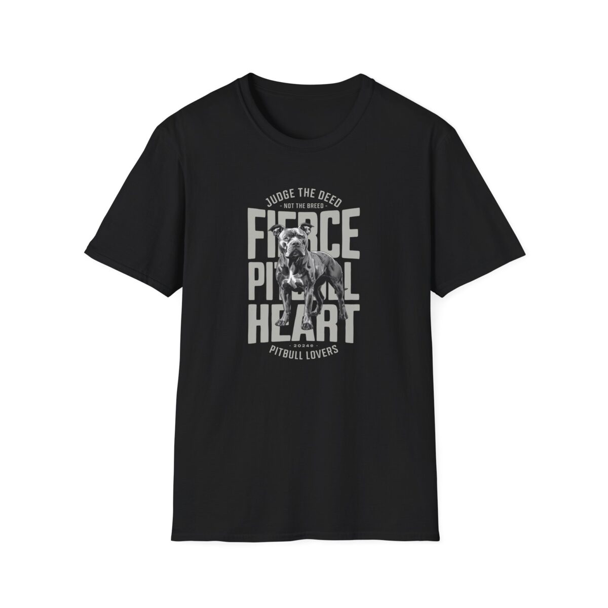 Fierce pitbull heart Unisex Softstyle T-Shirt - Image 9