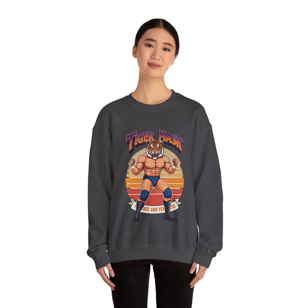 Tiger Mask Unisex Heavy Blend™ Crewneck Sweatshirt - Image 24