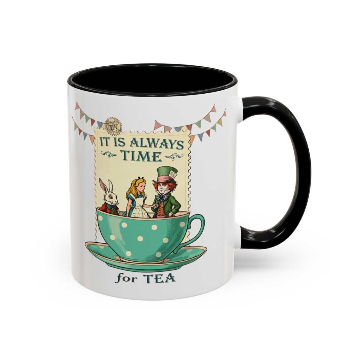 It is always time for tea Accent Coffee Mug (11, 15oz) - Image 3