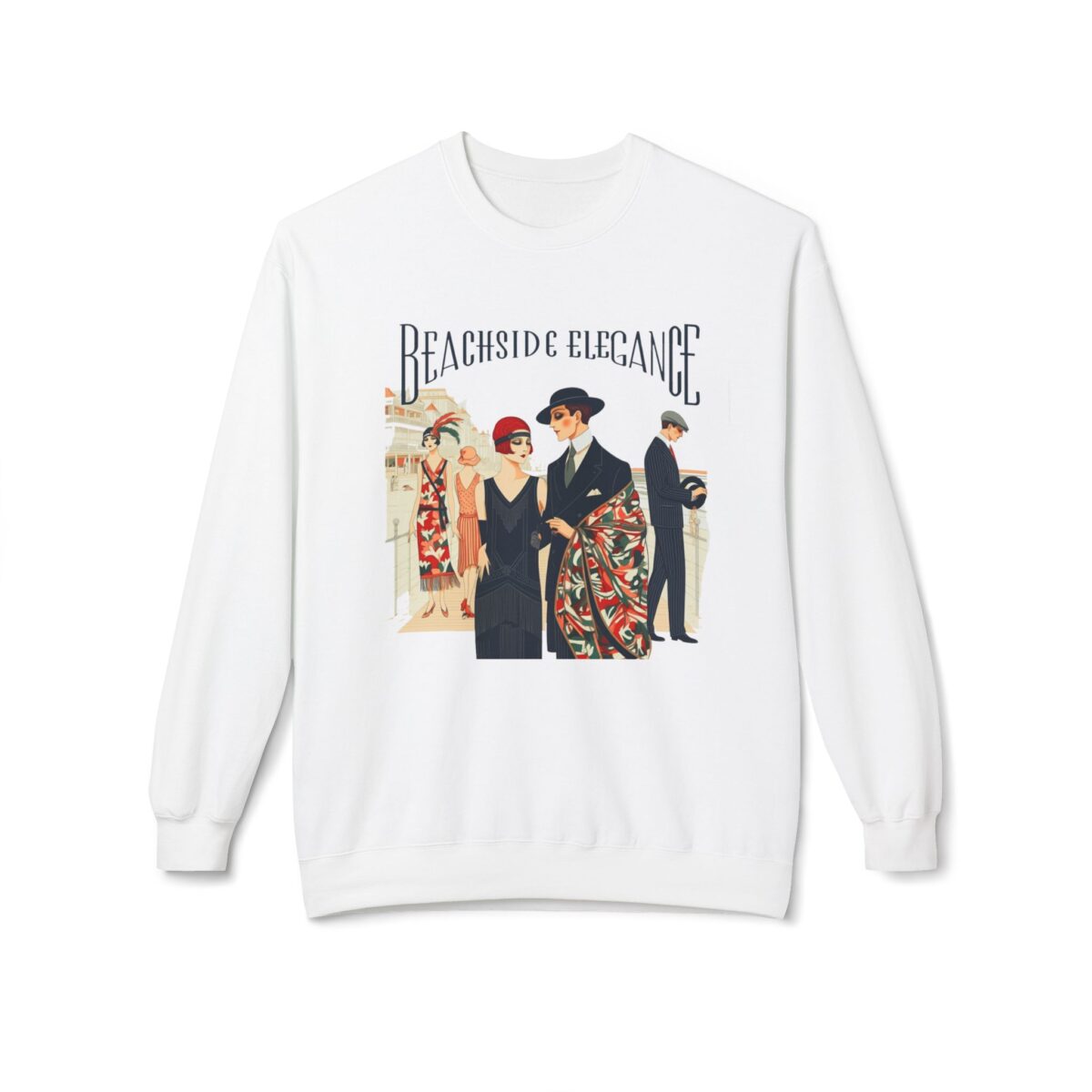 Beachside elegance Unisex Midweight Softstyle Fleece Crewneck Sweatshirt - Image 5