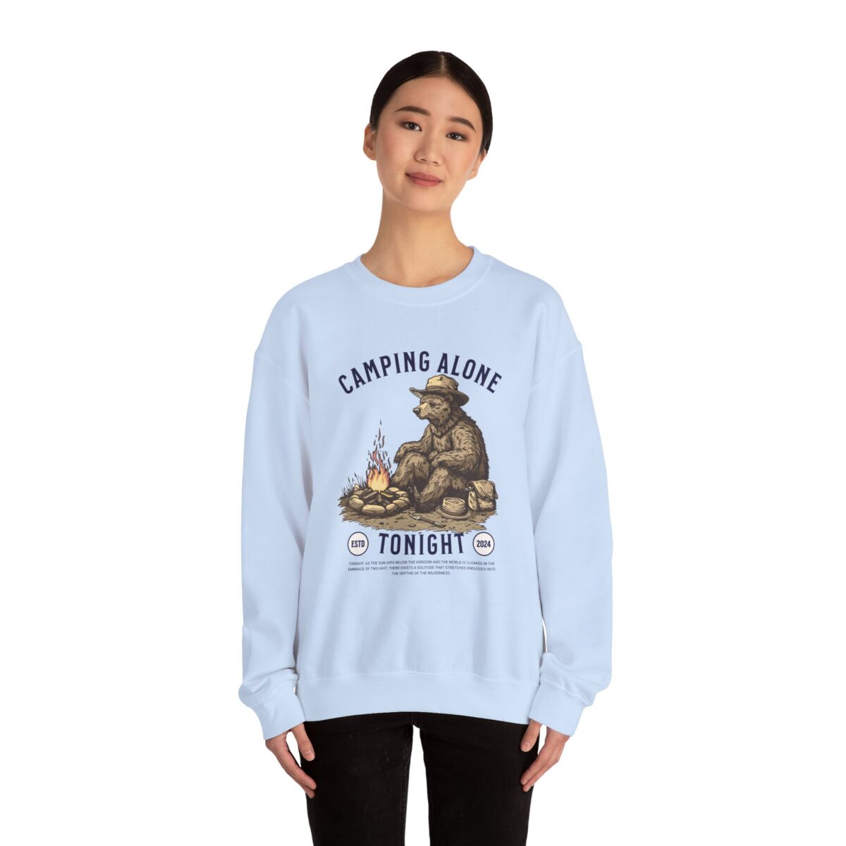 Camping alone Unisex Heavy Blend™ Crewneck Sweatshirt - Image 16