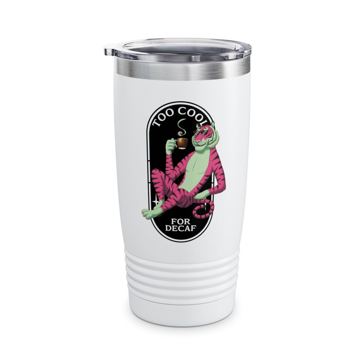 Too cool for decaf Ringneck Tumbler, 20oz